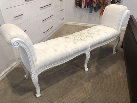 Elegant end of bed or sofa bench