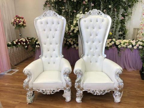 Wedding Throne Chairs -Mr and Mrs for Hire Only