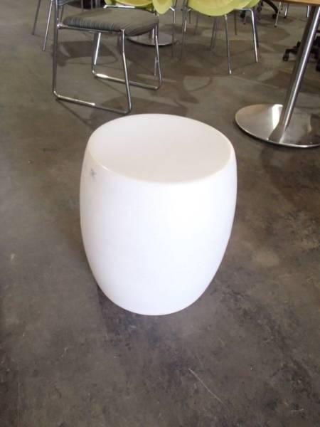 barrel chairs - white