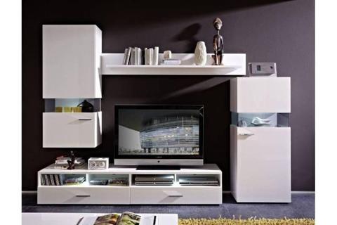 4 Pce Living/Entertainment Room Set - Tv Unit - 2 x Cupboards