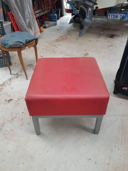 Big red foot stool
