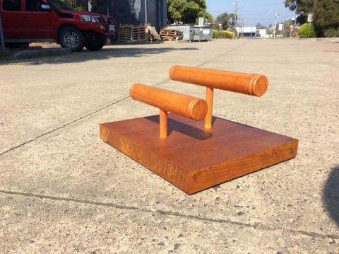 Retro MID CENTURY Office Wooden GUITAR Footrest Foot Stool Restored