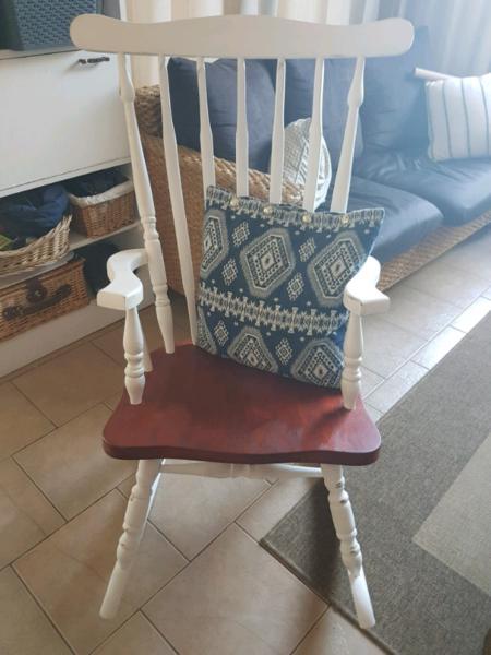 Beautiful Refurbished Wooden Rocking Chair