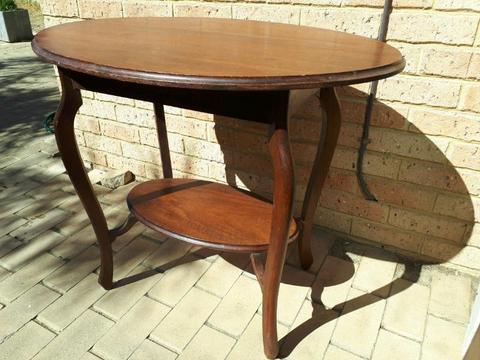 Solid wood antique hallway table/wedding registry table