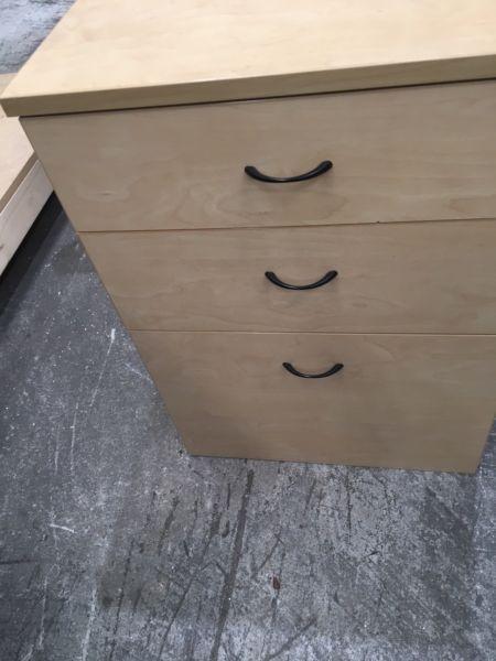 2 drawers 1 suspension file drawer beech finish - Fairfield