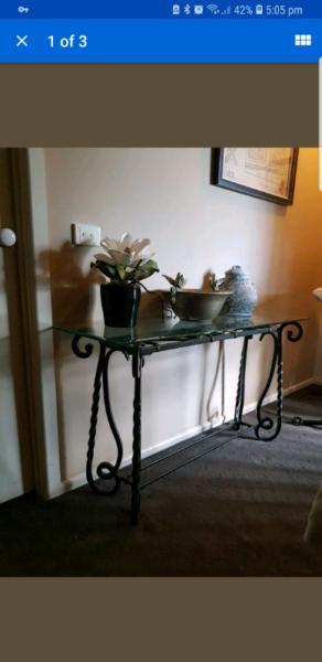Wrought iron hall table