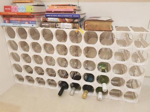 White CellarStak 50 bottle wine rack system