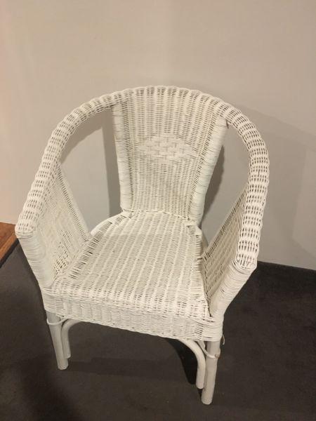 White cane chair