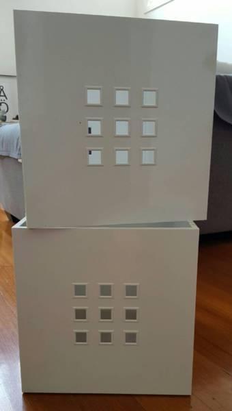 Ikea 'Lekman' Box in White x 2