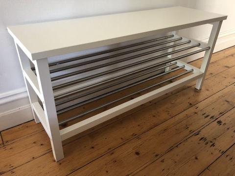 Bench with shoe storage