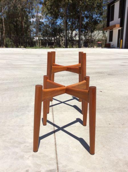 MID CENTURY Teak PLANT STANDS Retro MINIMALIST Upcycled Dining Chair