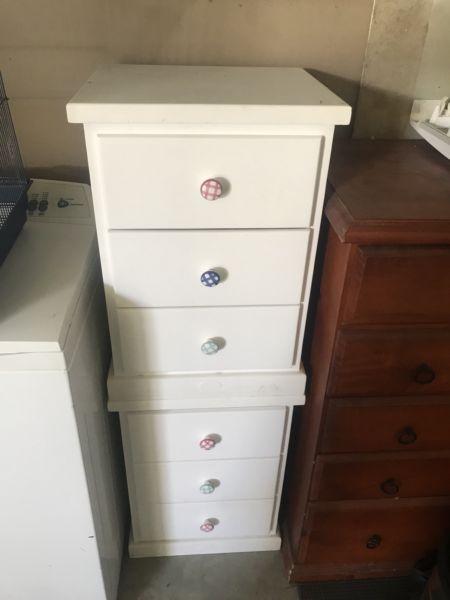 Bed side drawers x2