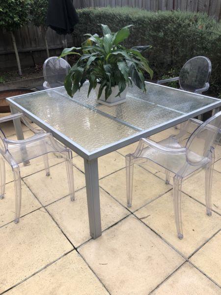 FREEDOM Glass Outdoor Table - good condition