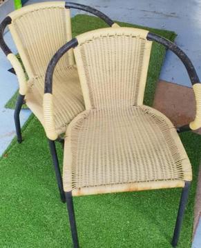 The two outdoor chairs
