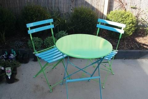 Outdoor Table & 2 Chairs - suitable for patio/courtyard