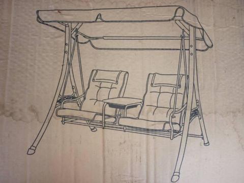 CASABLANCA Outdoor 2 Seater Swing with Centre Arm Rest