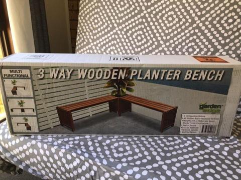 NEW: 3 way wooden planter bench