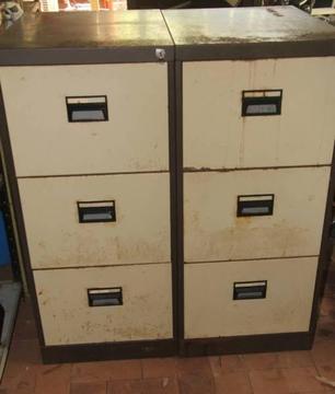 3 Drawer Filing Cabinets x 2 - $20 each