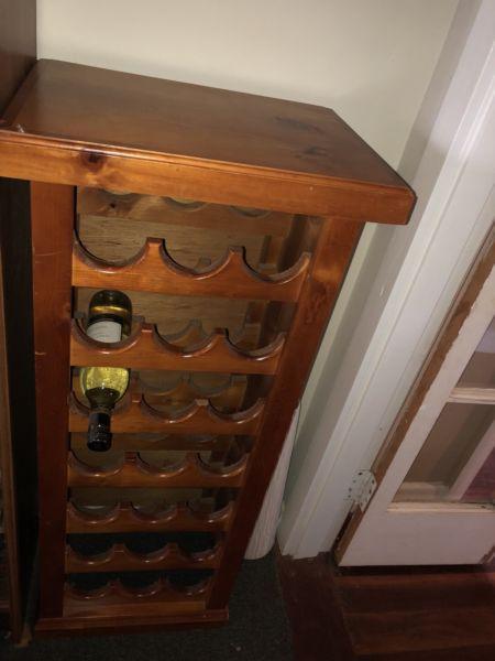 Timber wine cabinet
