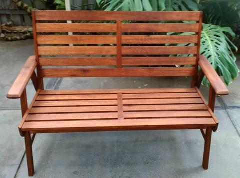 TIMBER BENCH SEATS - 2 in GOOD CONDITION