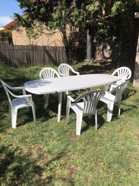 Outdoor PVC Table and Chairs