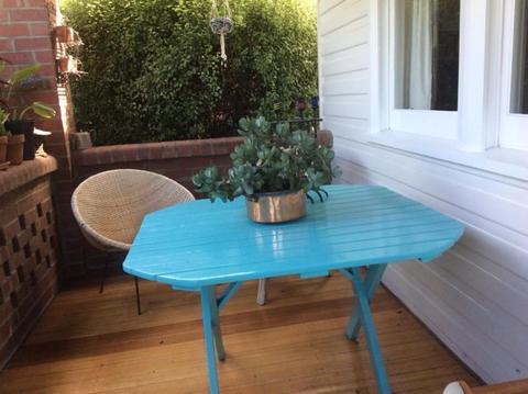 Garden table solid wood excellent condition fits 5-6 people