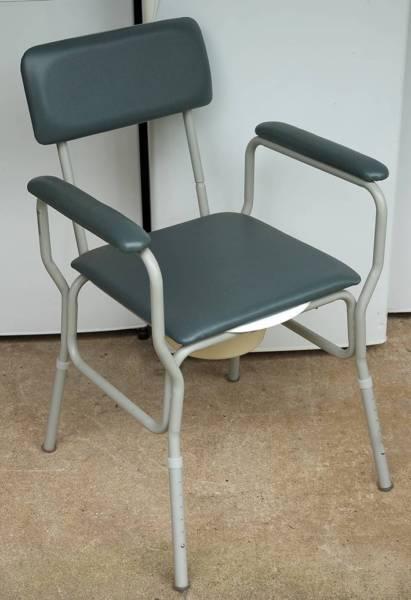 K Care. Adjustable Height Over Toilet Seat/Commode/Shower Chair