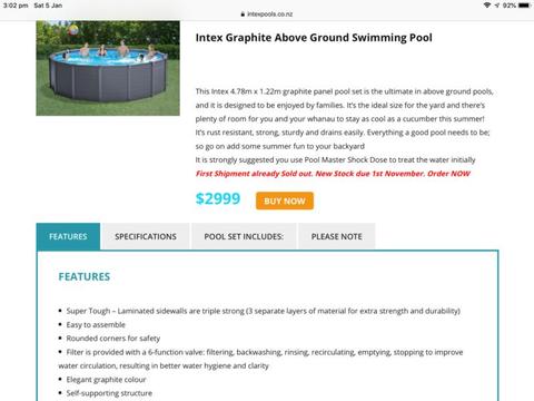 Intex Graphite Panel Pool