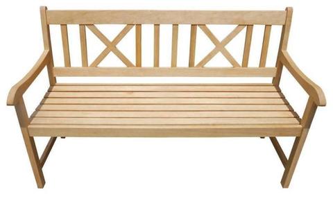 1500mm Patio Bench Seat National Cross 3 Seater Timber Outdoor