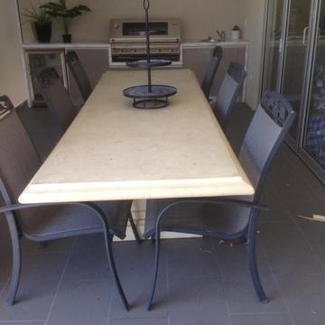 Outdoor furniture large table plus small square table