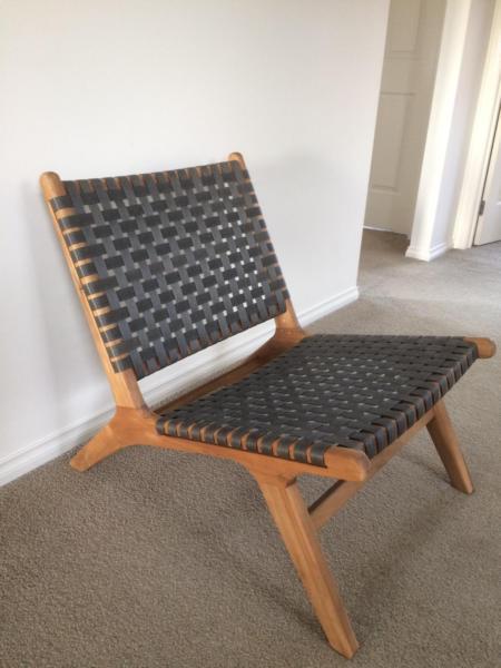 Replica Jens Risom Lounge Timber Acacia Wicker Deck Patio Chair I