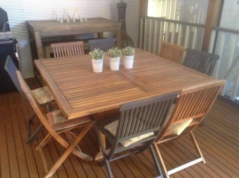 10 piece Outdoor dining table and chairs