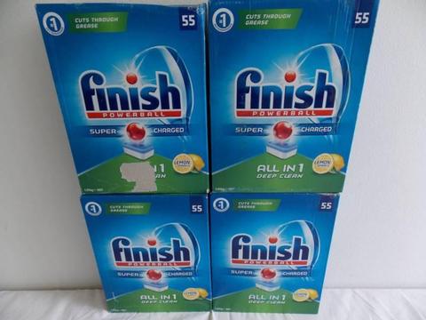 Brand new Finish dishwashing tablets - 4 x 55 tablet packs