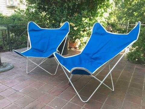 Outdoor butterfly chairs