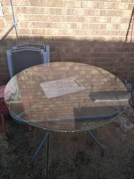 110cm round table glass top