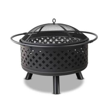 • New Diamond Lattice Outdoor Fire Pit and BBQ With Free Delivery