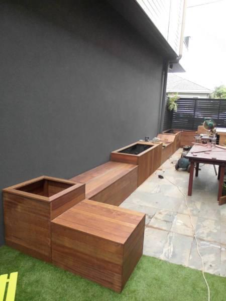 Solid Wooden Outdoor Bench and Storage Box