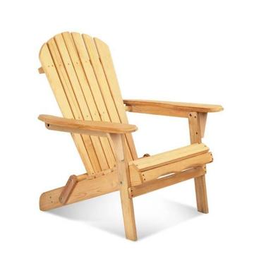 Wooden Chair Outdoor Portable Adirondack Folding Deck Garden Ch