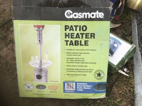 Patio heater table