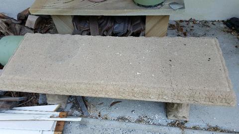 Concrete garden bench seat