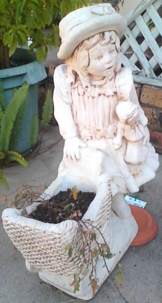 Garden Ornament - Little Girl With Doll