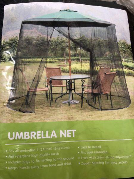 Outdoor umbrella net