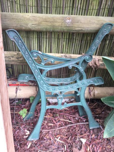 Cast iron garden bench seat ends