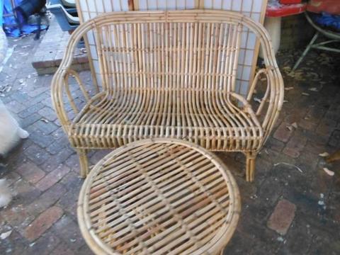 Cane /Wicker Sofa and Table Set