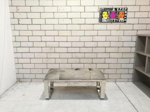 Genuine Cowhide bedside bench - Polish Design