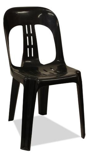Outdoor Plastic Stacking Chairs- Black