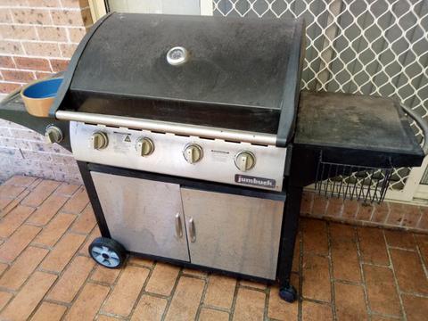 Barbeque with gas bottle