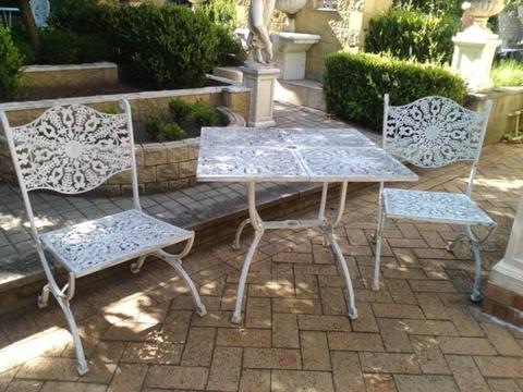 garden furniture outdoor dining table chair set setting