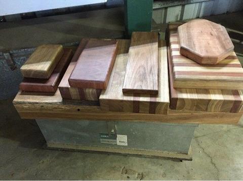 Timber boards, custom built tables and table tops