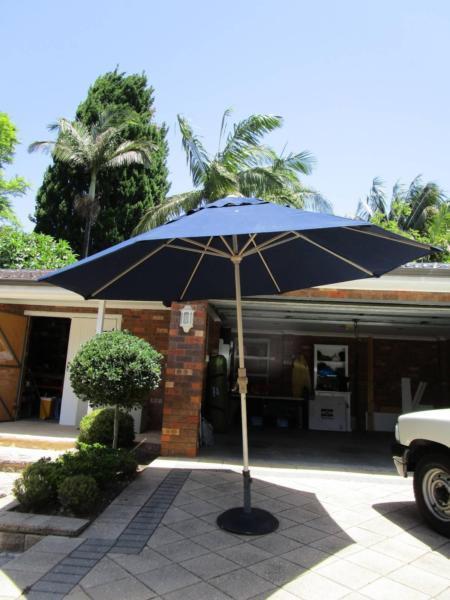 Outdoor umbrella and stand